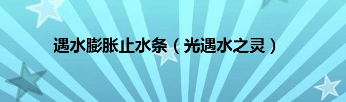 遇水膨脹止水條（光遇水之靈）