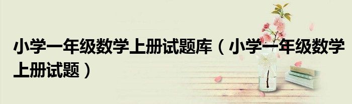 小學(xué)一年級(jí)數(shù)學(xué)上冊(cè)試題庫（小學(xué)一年級(jí)數(shù)學(xué)上冊(cè)試題）