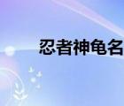 忍者神龜名字英文（忍者神龜名字）