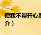 使我不得開心顏（說一說使我不得開心顏的簡介）