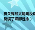 機(jī)關(guān)算盡太聰明反誤了卿卿性命什么意思（機(jī)關(guān)算盡太聰明反誤了卿卿性命）