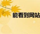 能看到網(wǎng)站懂的（能看的網(wǎng)站懂的）