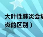大葉性肺炎會復發(fā)嗎（大葉性肺炎與小葉性肺炎的區(qū)別）