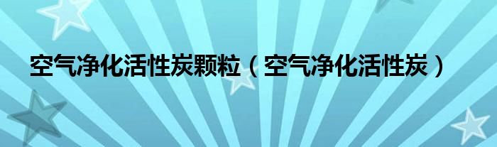 空氣凈化活性炭顆粒（空氣凈化活性炭）