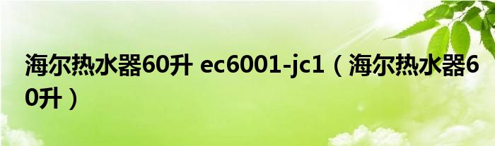 海爾熱水器60升 ec6001-jc1（海爾熱水器60升）