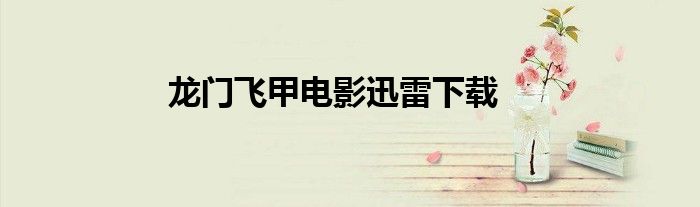 龍門(mén)飛甲電影迅雷下載