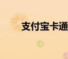 支付寶卡通（支付寶卡通余額查詢）