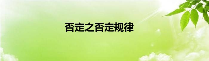 否定之否定規(guī)律