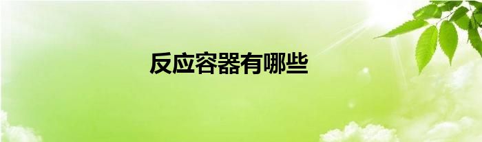反應(yīng)容器有哪些