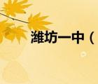 濰坊一中（說一說濰坊一中的簡(jiǎn)介）