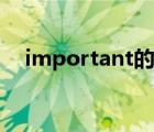 important的用法（important的名詞）