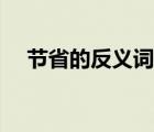 節(jié)省的反義詞標(biāo)準(zhǔn)答案（節(jié)省的反義詞）