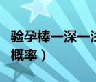 驗(yàn)孕棒一深一淺虛驚一場(chǎng)（一深一淺沒懷孕的概率）