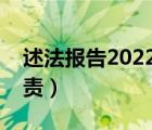 述法報(bào)告2022年主要負(fù)責(zé)人（哥哥我要你負(fù)責(zé)）