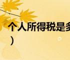個人所得稅是多少錢（個人所得稅多少錢起征）