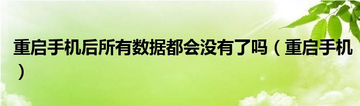 重啟手機后所有數(shù)據(jù)都會沒有了嗎（重啟手機）