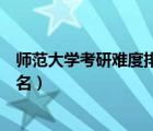 師范大學(xué)考研難度排名及錄取分?jǐn)?shù)線（師范大學(xué)考研難度排名）