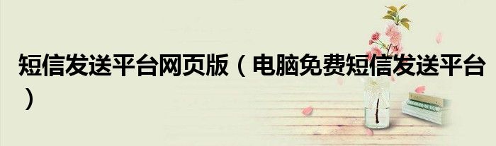 短信發(fā)送平臺網(wǎng)頁版（電腦免費短信發(fā)送平臺）