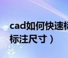 cad如何快速標(biāo)注尺寸快捷鍵（cad如何快速標(biāo)注尺寸）