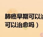 肺癌早期可以治愈嗎最長能活多久（肺癌早期可以治愈嗎）