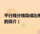 平行線分線段成比例定理（說(shuō)一說(shuō)平行線分線段成比例定理的簡(jiǎn)介）