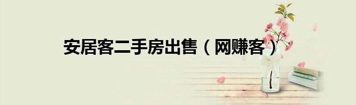 安居客二手房出售（網(wǎng)賺客）