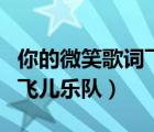 你的微笑歌詞飛兒樂隊網易云（你的微笑歌詞飛兒樂隊）