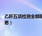 乙肝五項(xiàng)檢測全部陰性是什么意思（乙肝五項(xiàng)全陰是什么意思）