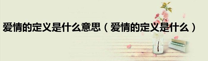 愛(ài)情的定義是什么意思（愛(ài)情的定義是什么）
