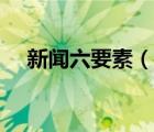 新聞六要素（說一說新聞六要素的簡介）