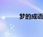 夢的成語寓意好的（夢的成語）