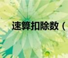 速算扣除數(shù)（說一說速算扣除數(shù)的簡介）