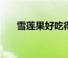 雪蓮果好吃得停不下來（雪蓮果好吃）