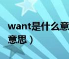 want是什么意思中文翻譯成為（want是什么意思）