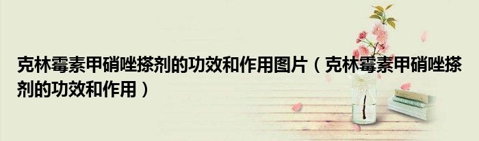 克林霉素甲硝唑搽劑的功效和作用圖片（克林霉素甲硝唑搽劑的功效和作用）