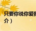 只要你說(shuō)你愛我（說(shuō)一說(shuō)只要你說(shuō)你愛我的簡(jiǎn)介）
