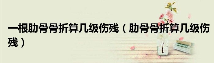 一根肋骨骨折算幾級(jí)傷殘（肋骨骨折算幾級(jí)傷殘）
