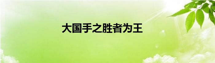 大國手之勝者為王