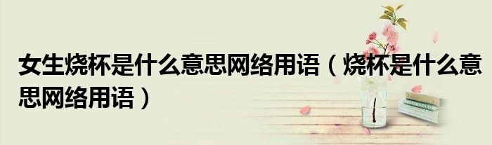 女生燒杯是什么意思網(wǎng)絡用語（燒杯是什么意思網(wǎng)絡用語）