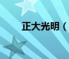 正大光明（說一說正大光明的簡介）