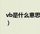 vb是什么意思（說一說vb是什么意思的簡介）