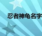 忍者神龜名字對(duì)應(yīng)人物（忍者神龜名字）