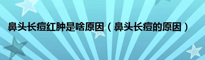 鼻頭長(zhǎng)痘紅腫是啥原因（鼻頭長(zhǎng)痘的原因）