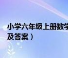 小學(xué)六年級上冊數(shù)學(xué)奧數(shù)題庫（小學(xué)六年級上冊數(shù)學(xué)奧數(shù)題及答案）