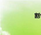 割包皮后注意事項
