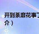 開到荼靡花事了（說一說開到荼靡花事了的簡介）