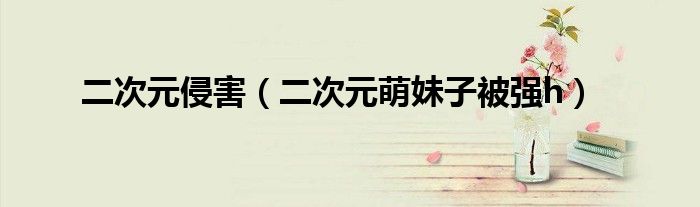 二次元侵害（二次元萌妹子被強h）