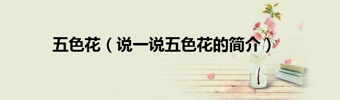 五色花（說一說五色花的簡介）