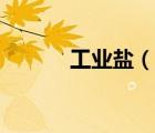 工業(yè)鹽（說一說工業(yè)鹽的簡介）