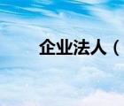 企業(yè)法人（說一說企業(yè)法人的簡介）